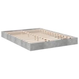 Berkfield Home Modern Bed Frame without Mattress Concrete Grey 140x200 cm - thumbnail 6