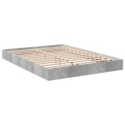 Berkfield Home Modern Bed Frame without Mattress Concrete Grey 140x200 cm - thumbnail 1