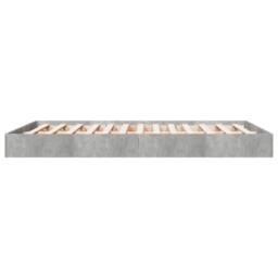 Berkfield Home Modern Bed Frame without Mattress Concrete Grey 140x200 cm - thumbnail 5