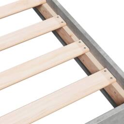 Berkfield Home Modern Bed Frame without Mattress Concrete Grey 140x200 cm - thumbnail 7