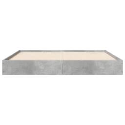 Berkfield Home Modern Bed Frame without Mattress Concrete Grey 140x200 cm - thumbnail 4