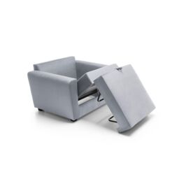 Abakus Direct Olly Linen Single Sofa Bed in Light Grey - thumbnail 5