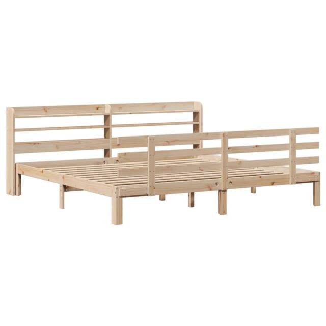 Berkfield Home Beautiful Bed Frame with Headboard without Mattress 200x200 cm in Light Tan - image 1