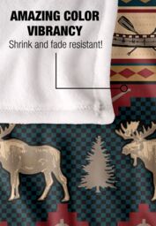 JQ Licensing Jl-Jp Moose & Canoe Pattern Silky Touch Super Soft Throw Blanket 152 X 127 cm in White - thumbnail 4