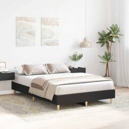 Berkfield Home Bed Frame No Mattress Black 120x190 cm Small Double Engineered Wood - thumbnail 3