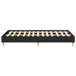 Berkfield Home Bed Frame No Mattress Black 120x190 cm Small Double Engineered Wood - thumbnail 6