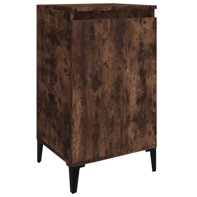 Berkfield Home Bedside Cabinet Smoked Oak 40x35x70 cm Engineered Wood in Brown - Size: 40 x 35 x 70 cm - image 1