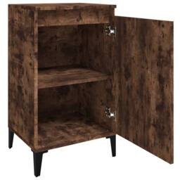 Berkfield Home Bedside Cabinet Smoked Oak 40x35x70 cm Engineered Wood in Brown - Size: 40 x 35 x 70 cm - thumbnail 6