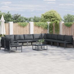Berkfield Home Garden Sofa Set 11 pcs Anthracite Steel - thumbnail 1