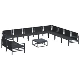 Berkfield Home Garden Sofa Set 11 pcs Anthracite Steel - thumbnail 7