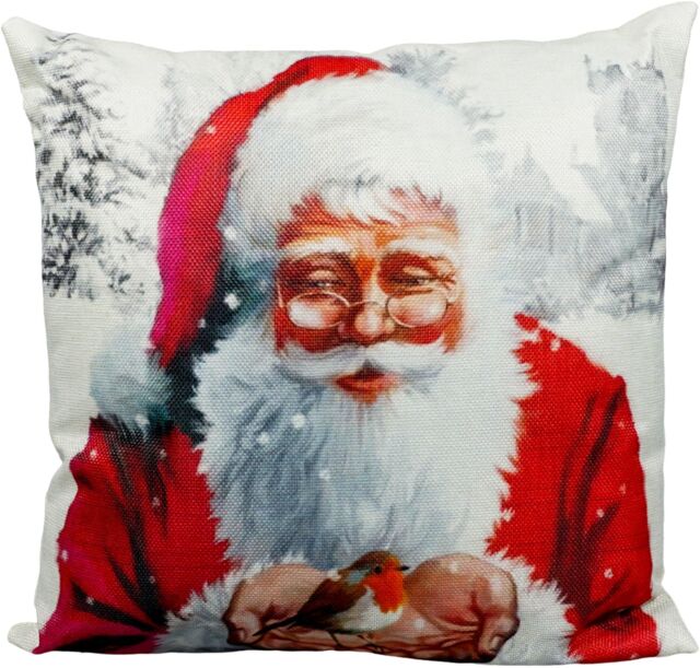 Netagon Santa Design Christmas Themed Cushion 40x40cm in Red - Size: 40x40 cm - image 1