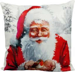 Netagon Santa Design Christmas Themed Cushion 40x40cm in Red - Size: 40x40 cm - thumbnail 1