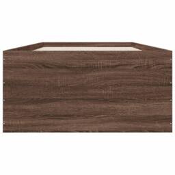 Berkfield Home Bed Frame without Mattress Brown Oak 90x190 cm Single - thumbnail 4