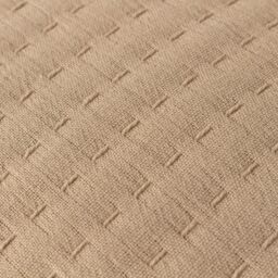 Yard Hush Stitched 100% Cotton Cushion in Taupe - Size: 45 cm x 45 cm - thumbnail 4