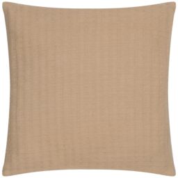 Yard Hush Stitched 100% Cotton Cushion in Taupe - Size: 45 cm x 45 cm