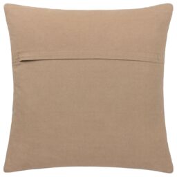 Yard Hush Stitched 100% Cotton Cushion in Taupe - Size: 45 cm x 45 cm - thumbnail 2