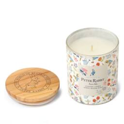 Peter Rabbit Spring Bloom Scented Candle 1 Wick Wood Lid 30hr Burn Glass - Size: Medium - thumbnail 1