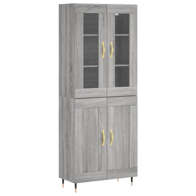 Berkfield Home Highboard Grey Sonoma 69.5x34x180 cm Engineered Wood - image 1