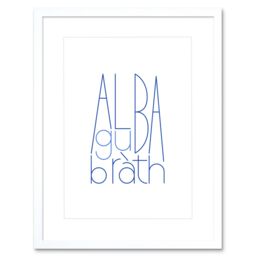 "Artery8 Wall Art Print Scotland Alba Gu Brath Framed in White - Size: W7"" x H9""" - thumbnail 1