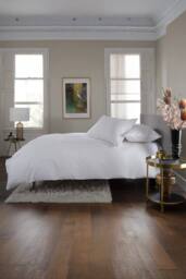 The Lyndon Company Wild Grass Cotton Duvet Set with Embroidered in White - Size: Single - thumbnail 2
