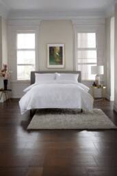 The Lyndon Company Wild Grass Cotton Duvet Set with Embroidered in White - Size: Single - thumbnail 1
