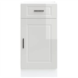 Berkfield Home Kitchen Base Cabinet¬†Porto High Gloss White Engineered Wood - thumbnail 4