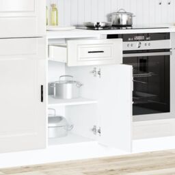 Berkfield Home Kitchen Base Cabinet¬†Porto High Gloss White Engineered Wood - thumbnail 3