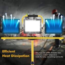 FLAVORA 3x100W LED Tripod Work Flood Light in Yellow - thumbnail 5