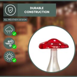 Marco Paul 3pck Solar Mushroom LED Garden Ornaments in Red - thumbnail 8