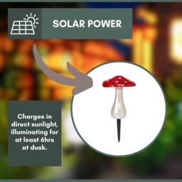 Marco Paul 3pck Solar Mushroom LED Garden Ornaments in Red - thumbnail 7