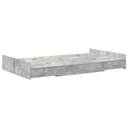 Berkfield Home Storage Bed Frame Concrete grey 120 x 200 cm Melamined wood - thumbnail 7