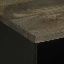 Berkfield Home TV Cabinet Black 100x33x46 cm Solid Wood Mango - Size: 100 x 33 x 46 cm - thumbnail 6
