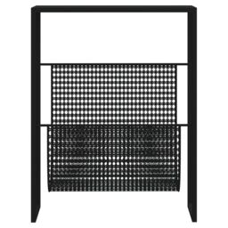 Berkfield Home Magazine Rack Black 35x15x45 cm Steel - Size: 35 x 15 x 45 cm - thumbnail 3