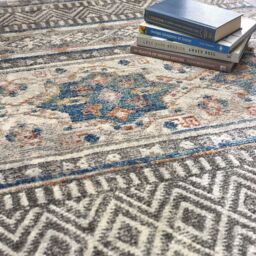Origin 'Mandala Stripe' Rug in Grey - Size: 160 cm x 230 cm - thumbnail 2