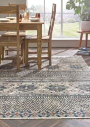 Origin 'Mandala Stripe' Rug in Grey - Size: 160 cm x 230 cm - thumbnail 1