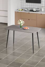 Living and Home Modern Dining Table with MDF Tabletop & Metal Legs in Grey - thumbnail 2