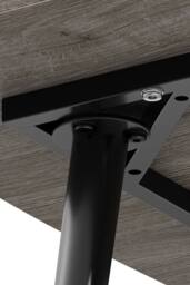 Living and Home Modern Dining Table with MDF Tabletop & Metal Legs in Grey - thumbnail 8