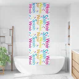 Berkfield Home Shower Roller Blind 70x240 cm Fabric Width 66 cm in Black - thumbnail 2