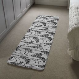 Benjamin Tate Design Hand Drawn Bohemian Chic Style Runner Rug in Natural - Size: 67 cm x 230 cm - thumbnail 4
