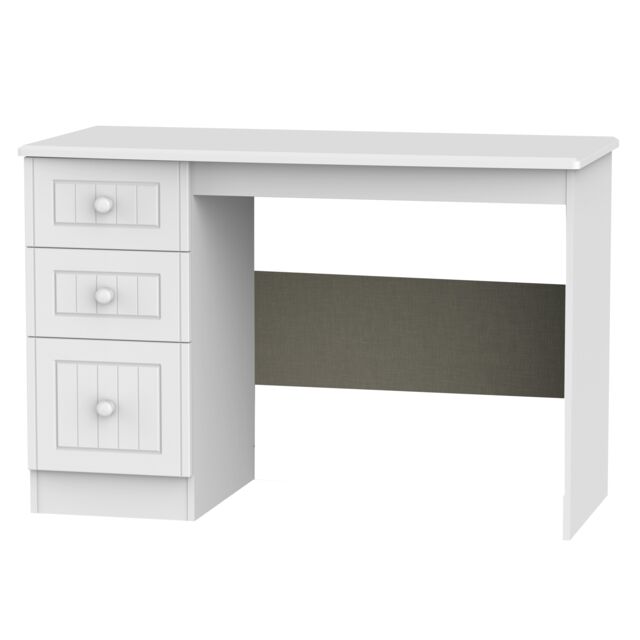 Ready Assembled 2 U Lancaster 3 Drawer Desk (Ready Assembled) in White