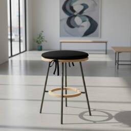 Snug City Waterproof Round Foam Seat Pad with Ties Pack of 4 Chair Cushion in Black - Size: 35 cm x 35 cm - thumbnail 1