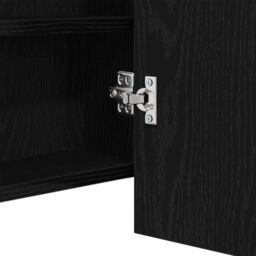 Berkfield Home LED Mirror Cabinet Black Oak 100x12x45 cm Engineered Wood - Size: 100 x 12 x 45 cm - thumbnail 9