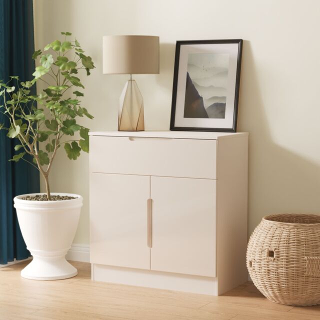 Ready Assembled 2 U Lucca 1 Drawer 2 Door Sideboard (Ready Assembled) in Taupe - image 1