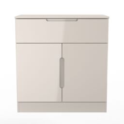 Ready Assembled 2 U Lucca 1 Drawer 2 Door Sideboard (Ready Assembled) in Taupe - thumbnail 2