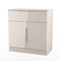 Ready Assembled 2 U Lucca 1 Drawer 2 Door Sideboard (Ready Assembled) in Taupe - thumbnail 4