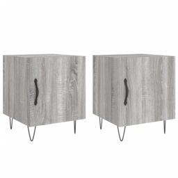 Berkfield Home Bedside Cabinets 2 pcs Grey Sonoma 40x40x50 cm Engineered Wood - Size: 40 x 40 x 50 cm - thumbnail 2