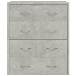 Berkfield Home Sideboard with 4 Drawers 60x30.5x71 cm Concrete Grey - thumbnail 4