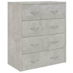 Berkfield Home Sideboard with 4 Drawers 60x30.5x71 cm Concrete Grey - thumbnail 3