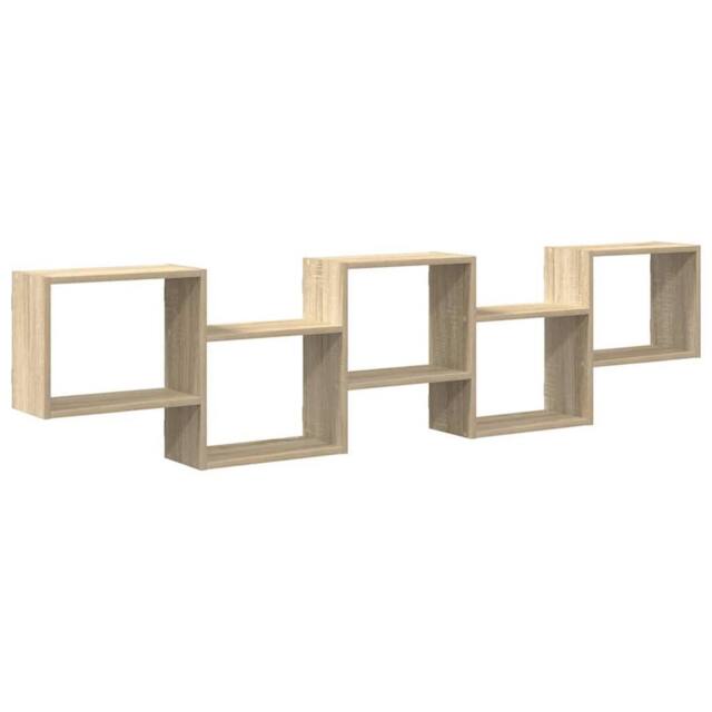 Berkfield Home Wall Cube Shelf 5 Compartments Sonoma Oak Engineered Wood in Light Oak - image 1