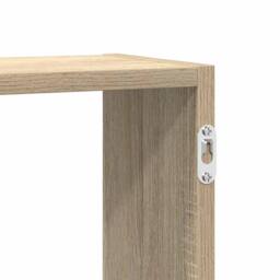 Berkfield Home Wall Cube Shelf 5 Compartments Sonoma Oak Engineered Wood in Light Oak - thumbnail 8